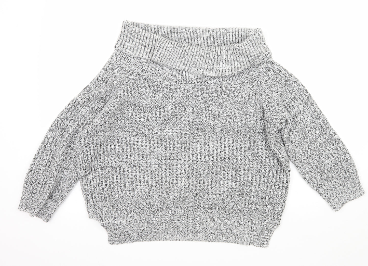 New Look Womens Grey  Knit Pullover Jumper Size 12
