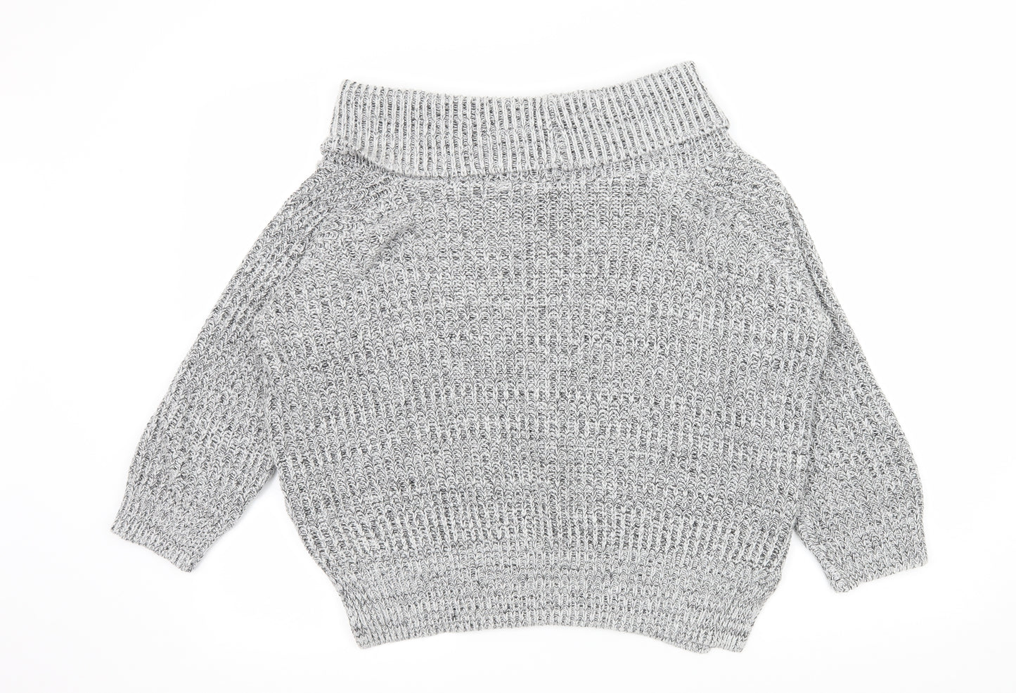 New Look Womens Grey  Knit Pullover Jumper Size 12