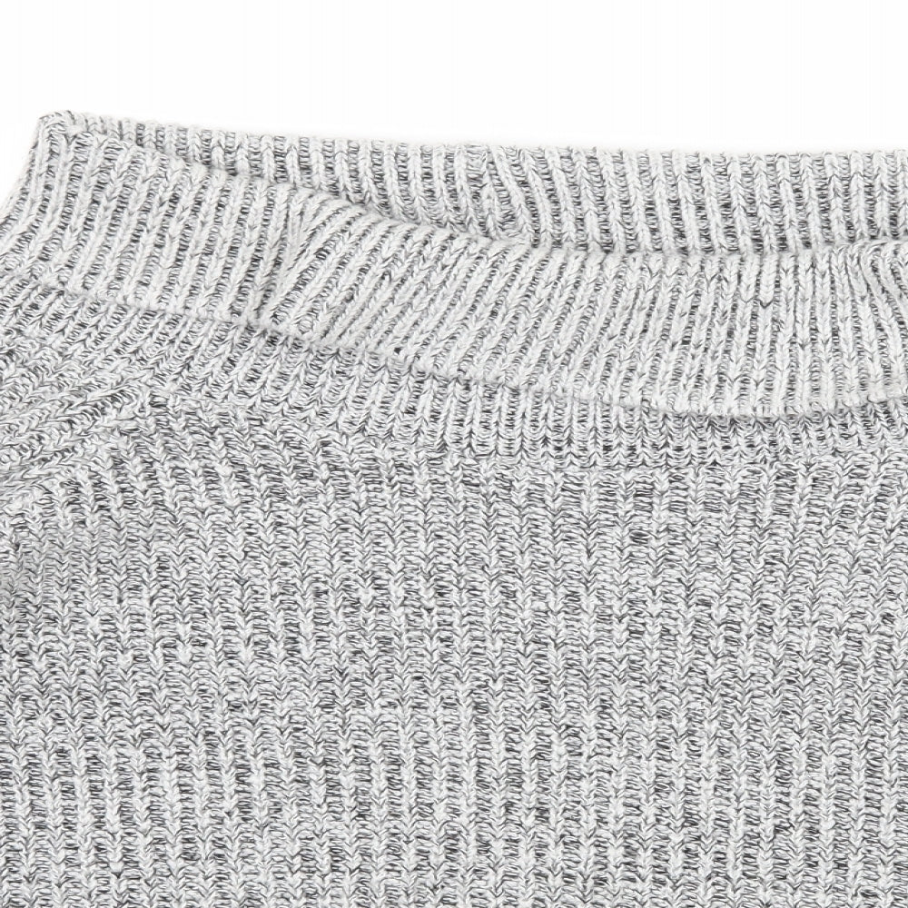 New Look Womens Grey  Knit Pullover Jumper Size 12