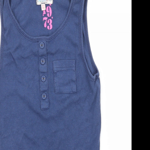 H&M Girls Black  Jersey Basic Tank Size 8-9 Years