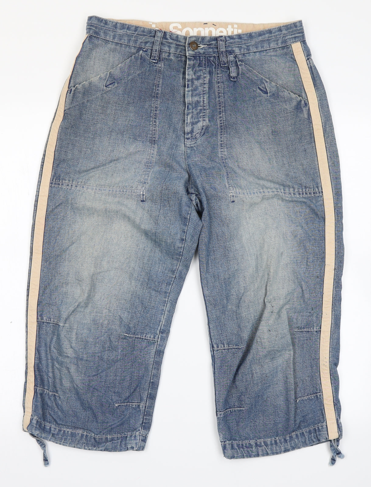 Sonetti Mens Blue  Denim Cargo Shorts Size 32 in