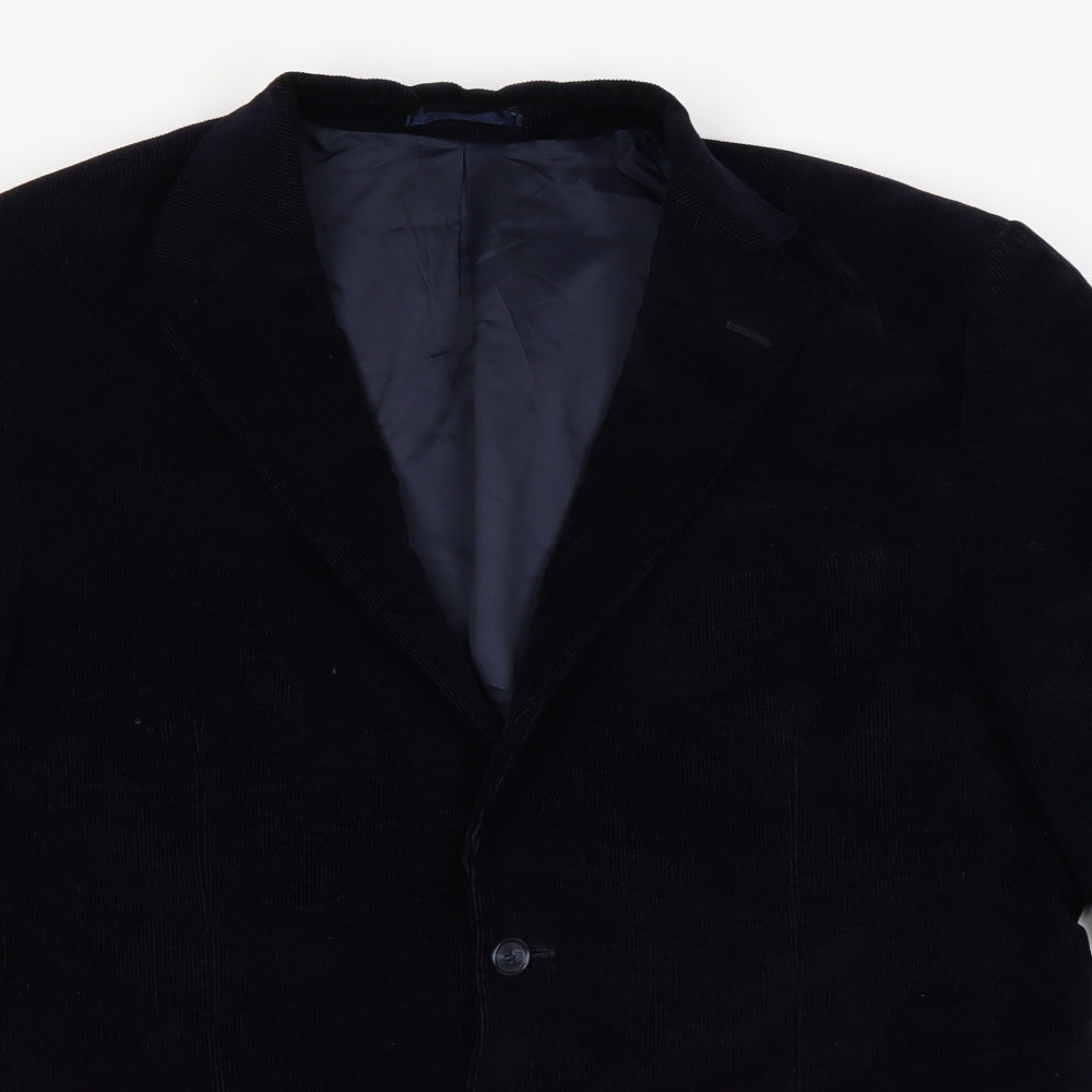 John Lewis Mens Blue  Corduroy Jacket Blazer Size 42