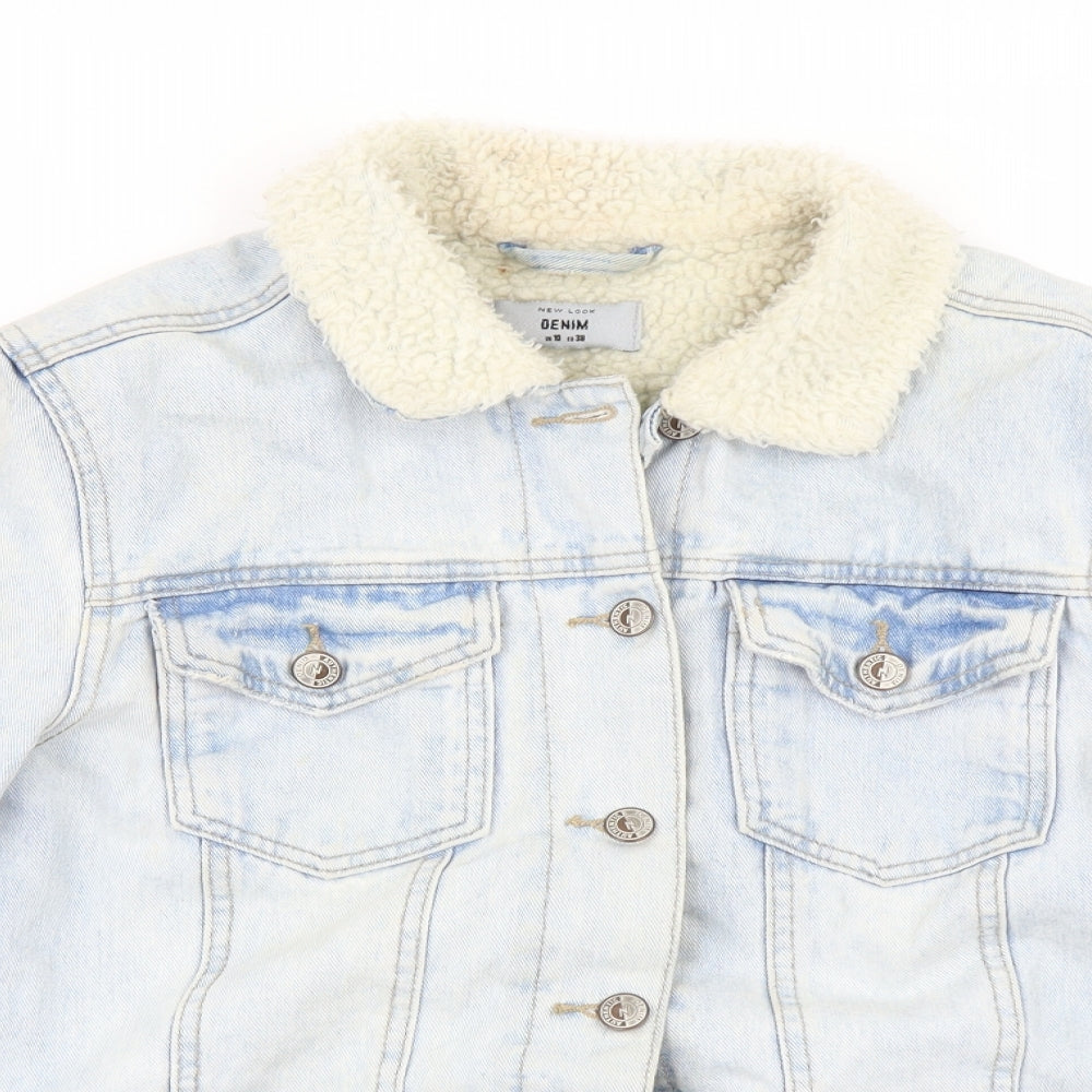 New Look Womens Blue  Denim Jacket  Size 10