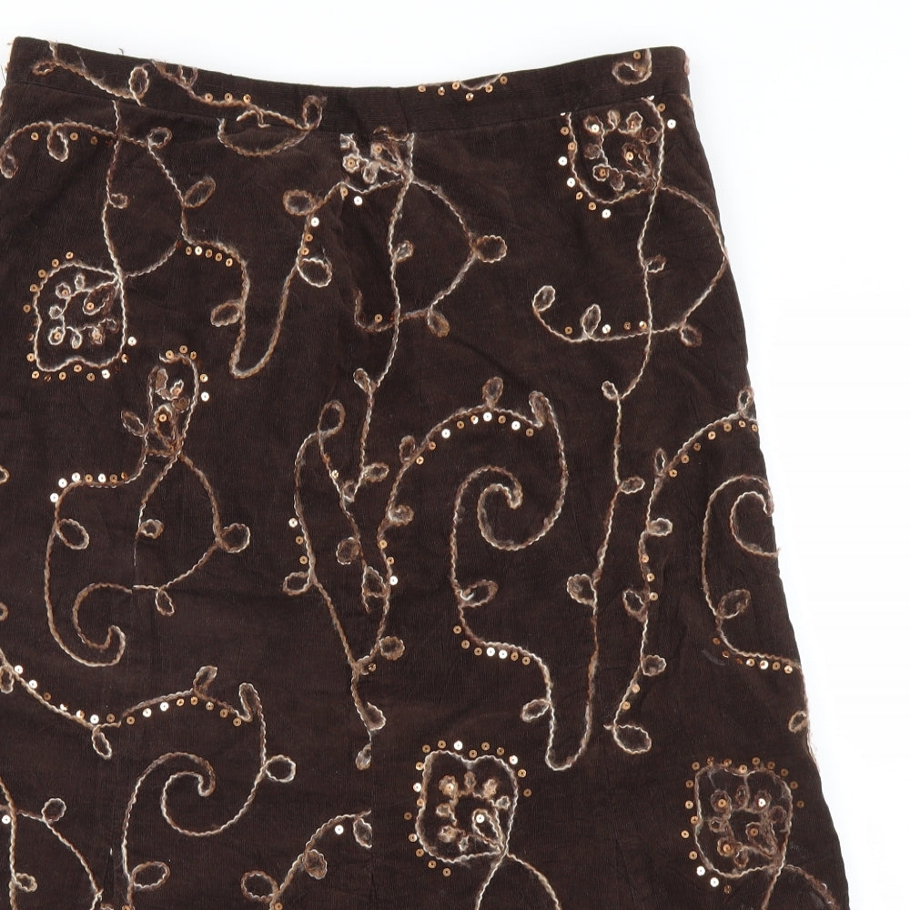 Roman Womens Brown   Flare Skirt Size 20