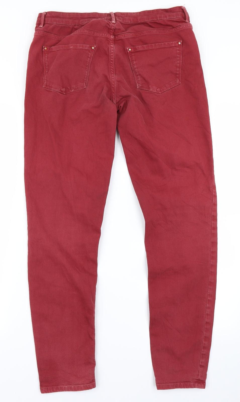Massimo Dutti Womens Red  Denim  Jeans Size 10 L28 in