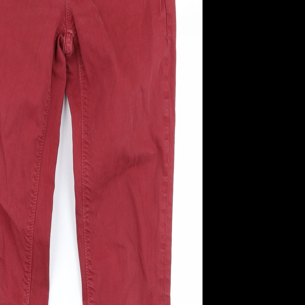 Massimo Dutti Womens Red  Denim  Jeans Size 10 L28 in