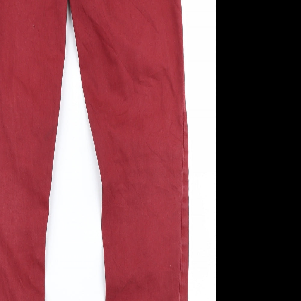 Massimo Dutti Womens Red  Denim  Jeans Size 10 L28 in