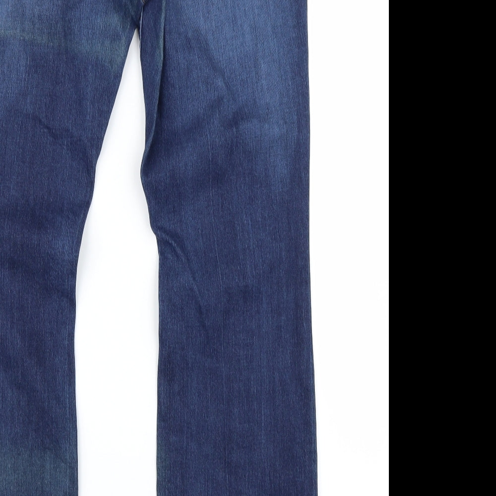 Indigo Womens Blue  Denim Flared Jeans Size 16 L29 in