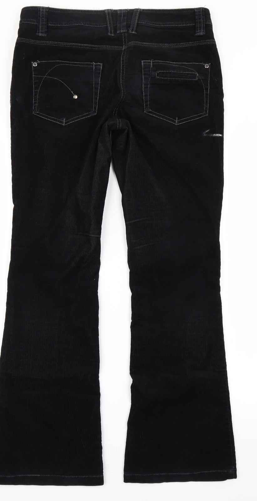 NEXT Womens Black  Corduroy Bootcut Jeans Size 10 L29 in