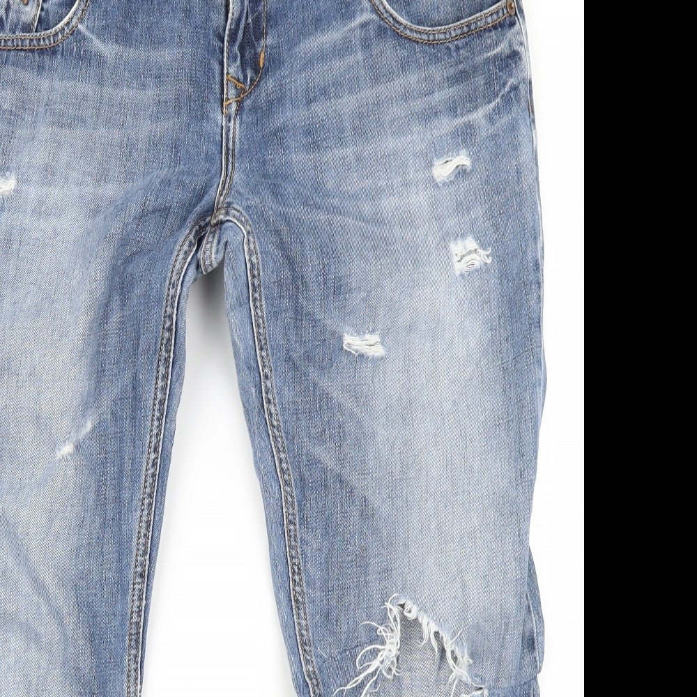River Island Womens Blue  Denim Capri Jeans Size 14 L23 in