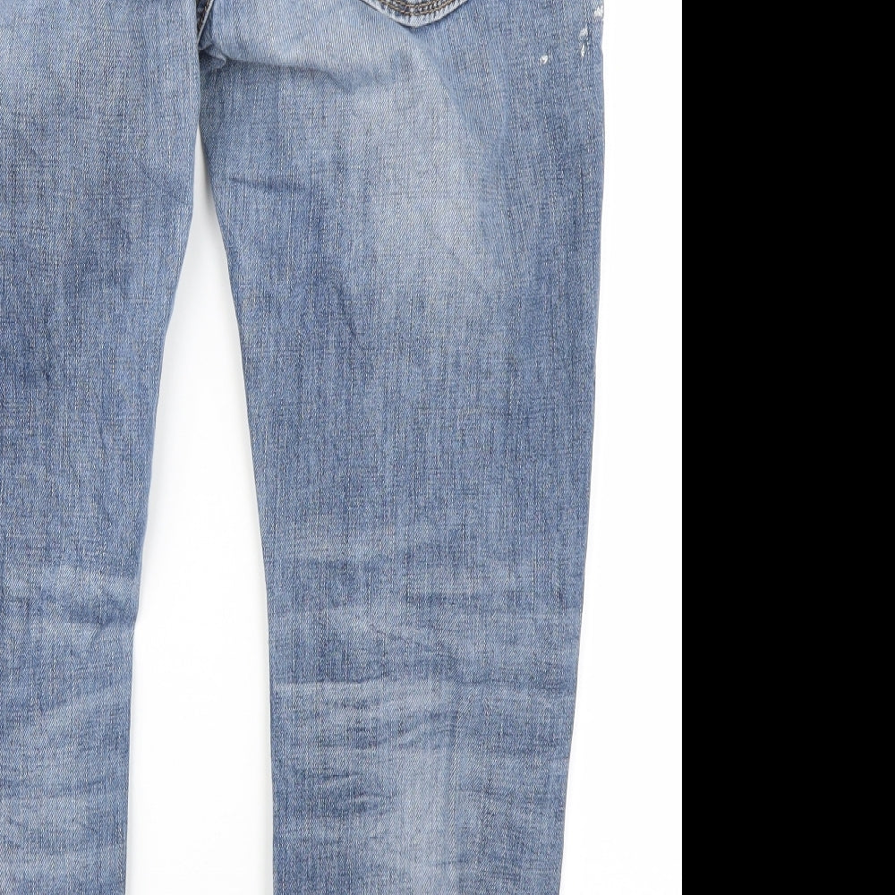 River Island Womens Blue  Denim Capri Jeans Size 14 L23 in