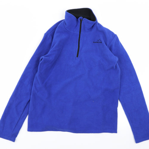 Freedom Trail Womens Blue  Fleece Pullover Sweatshirt Size 4