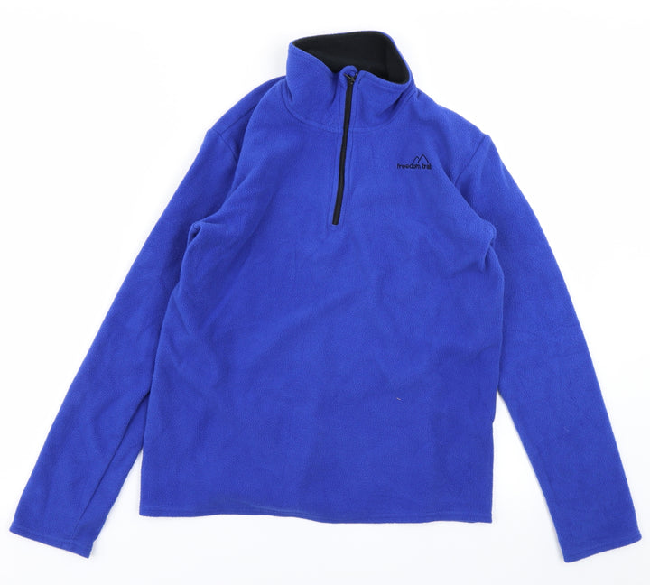 Freedom Trail Womens Blue Fleece Pullover Sweatshirt Size 4