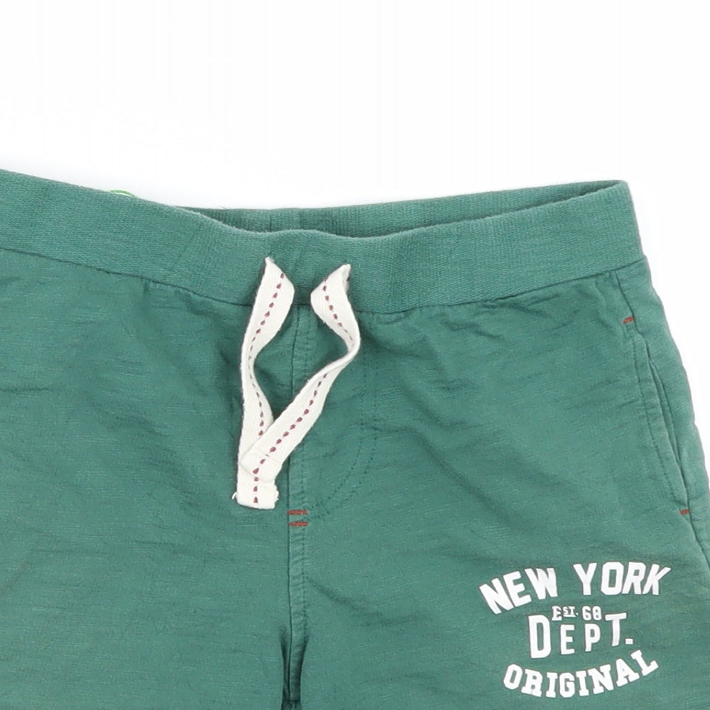 M&Co Boys Green   Sweat Shorts Size 6-7 Years