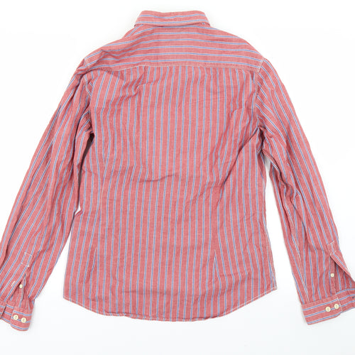 NEXT Mens Red Striped   Button-Up Size M