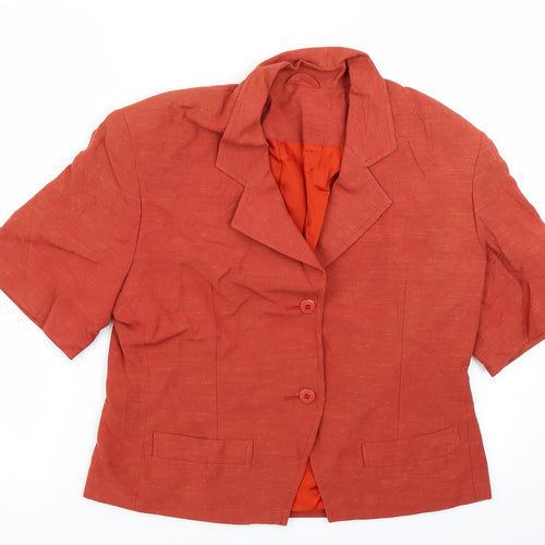 Studio Womens Orange   Jacket Blazer Size 14
