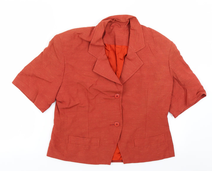 Studio Womens Orange   Jacket Blazer Size 14
