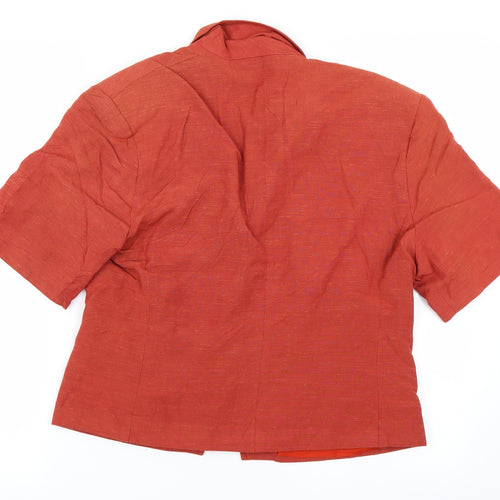 Studio Womens Orange   Jacket Blazer Size 14