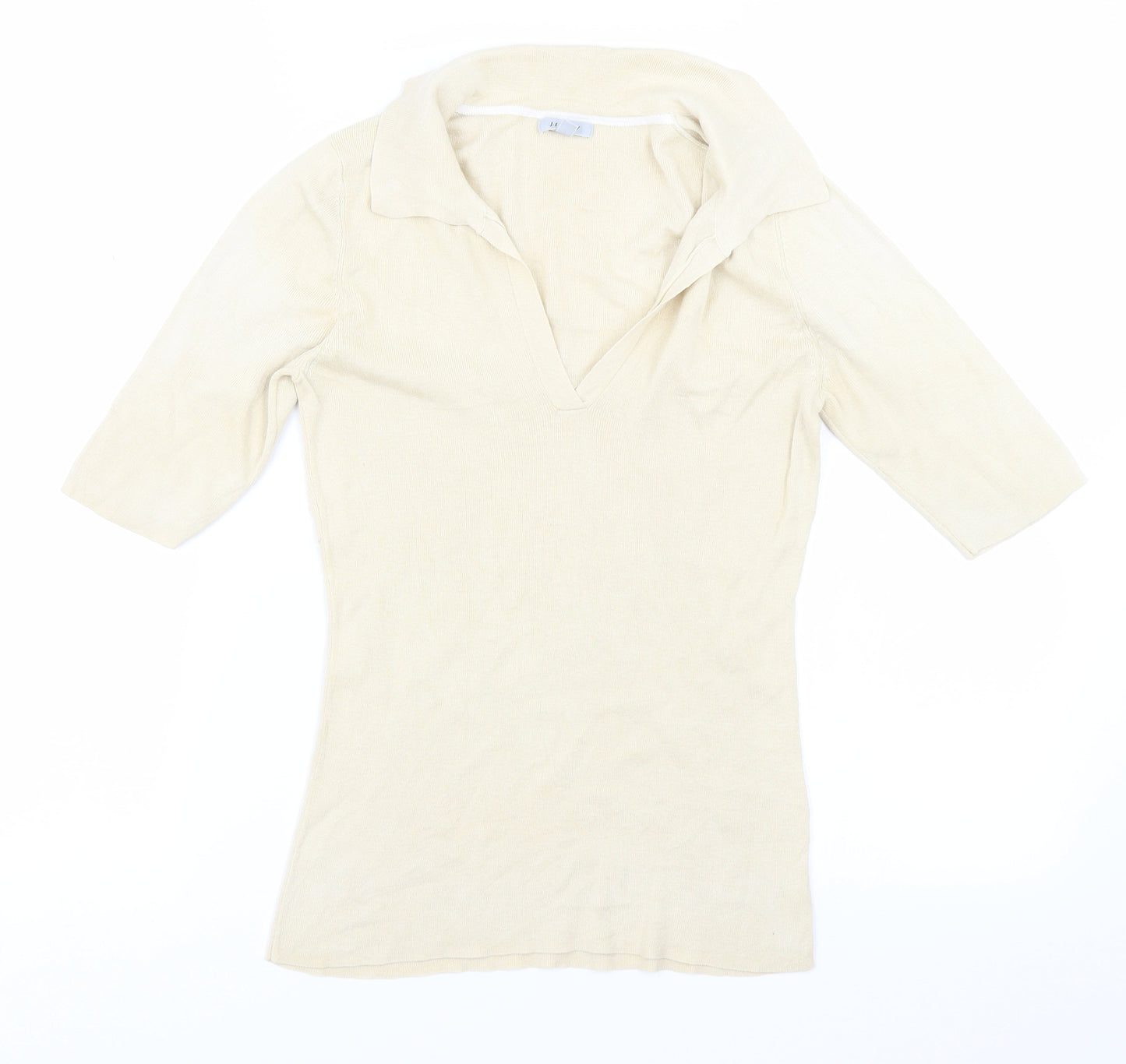Jigsaw Womens Beige  Knit Basic T-Shirt Size XS