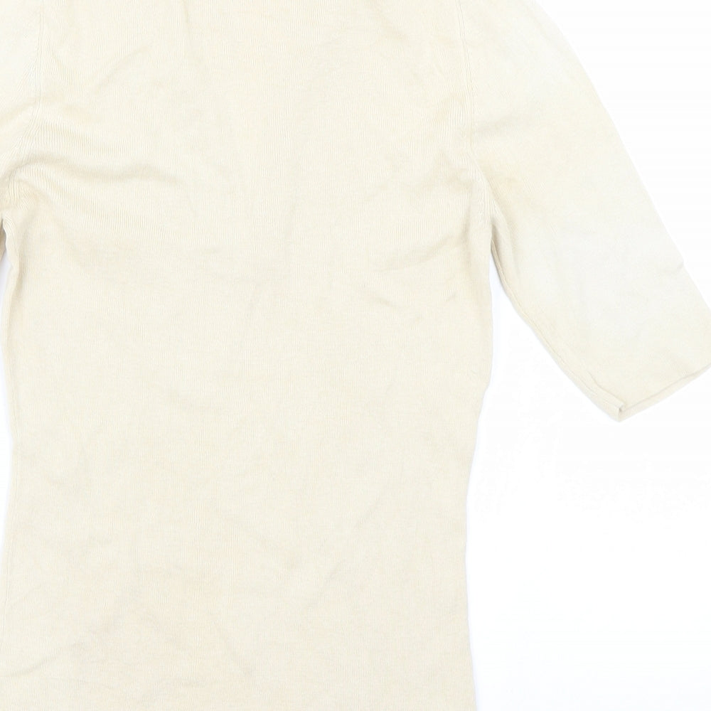 Jigsaw Womens Beige  Knit Basic T-Shirt Size XS