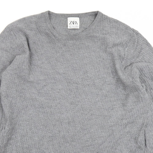 Zara Womens Grey   Basic T-Shirt Size M