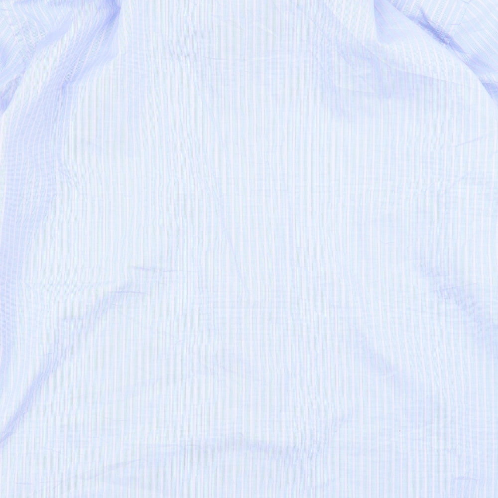 Marks & Spencer Mens Blue Striped   Dress Shirt Size 15.5
