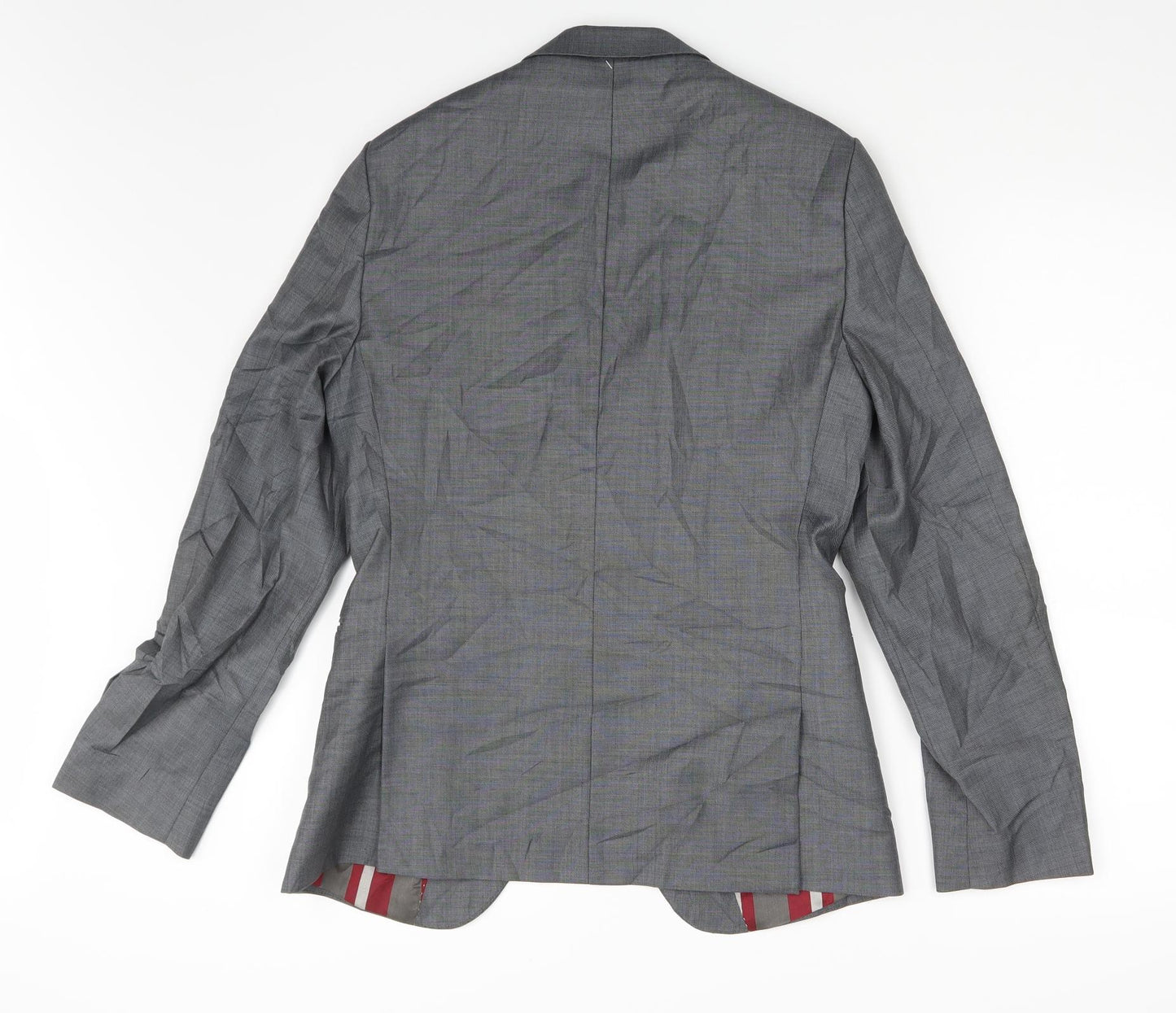L'ART Mens Grey   Jacket Suit Jacket Size 36
