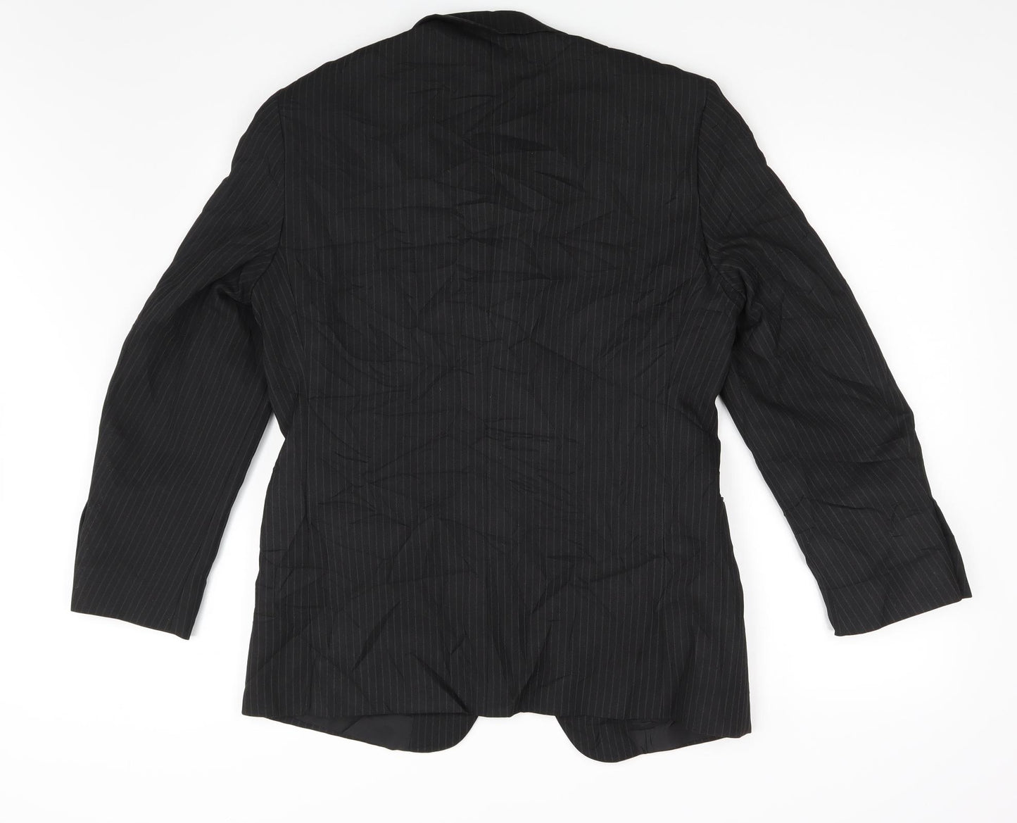 Taylor & Wright Mens Black Striped  Jacket Suit Jacket Size 38