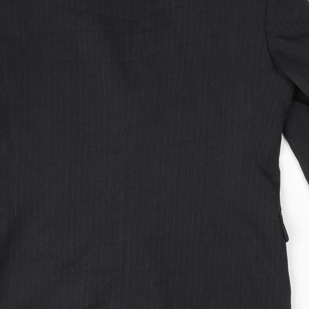 Taylor & Wright Mens Black Striped  Jacket Suit Jacket Size 38
