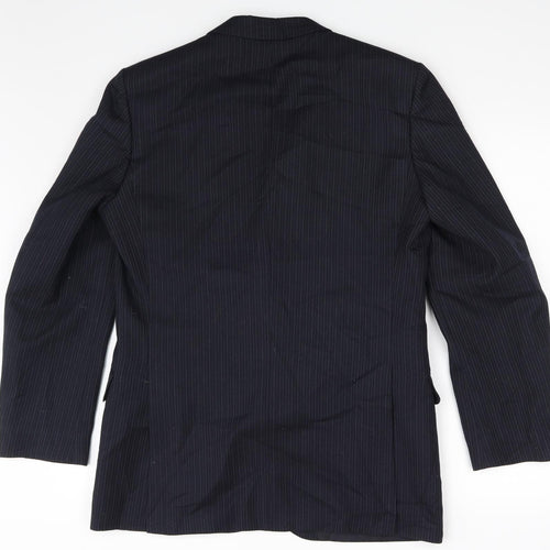 St Michael Mens Blue Striped  Jacket Suit Jacket Size M