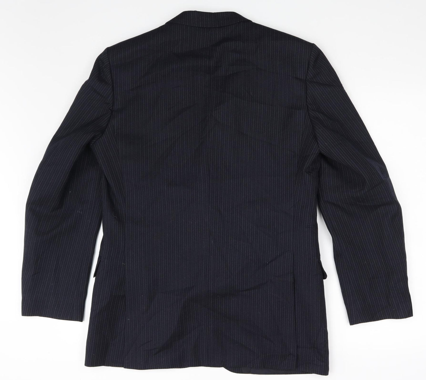 St Michael Mens Blue Striped  Jacket Suit Jacket Size M