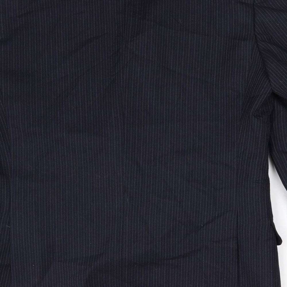 St Michael Mens Blue Striped  Jacket Suit Jacket Size M
