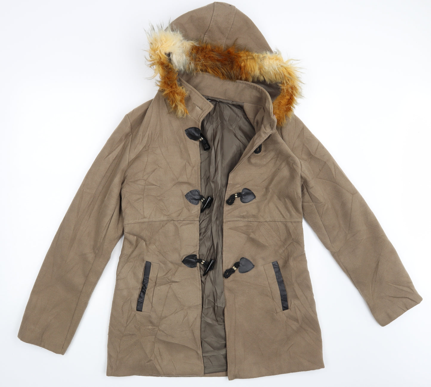 Made in Italy Womens Brown   Parka Jacket Size XL