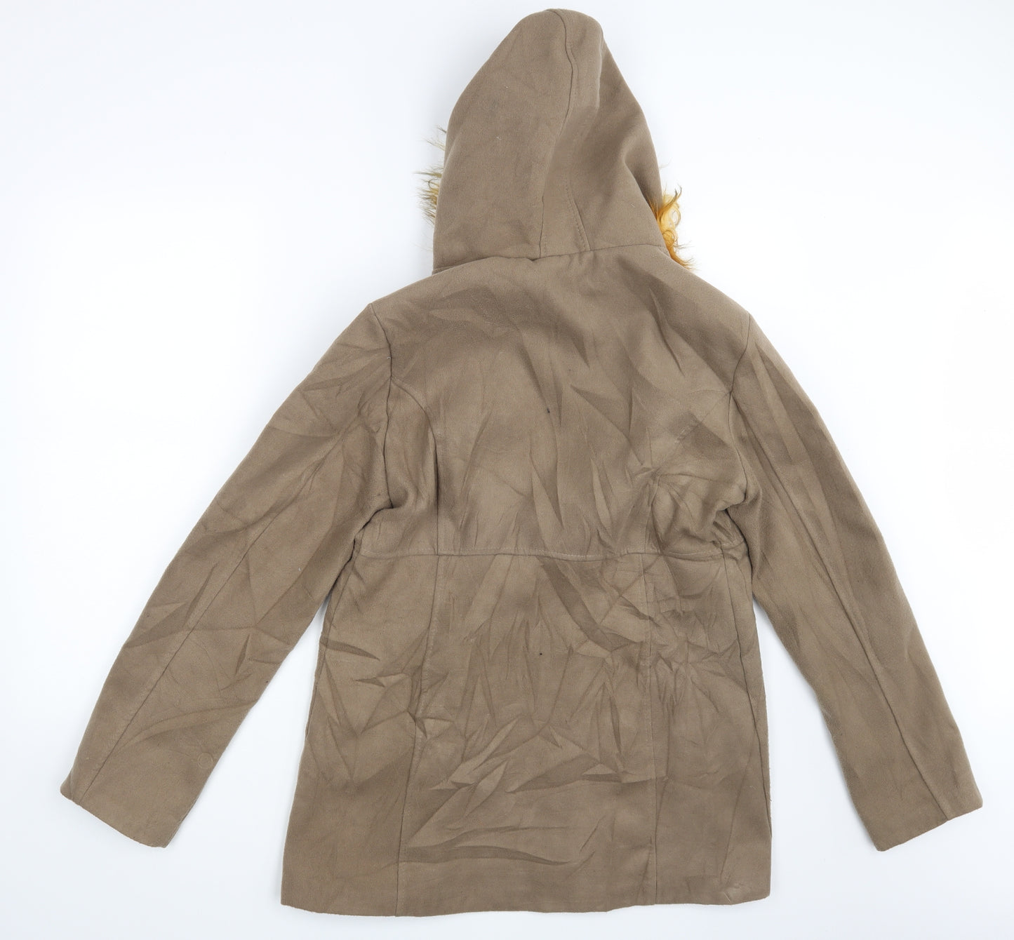 Made in Italy Womens Brown   Parka Jacket Size XL