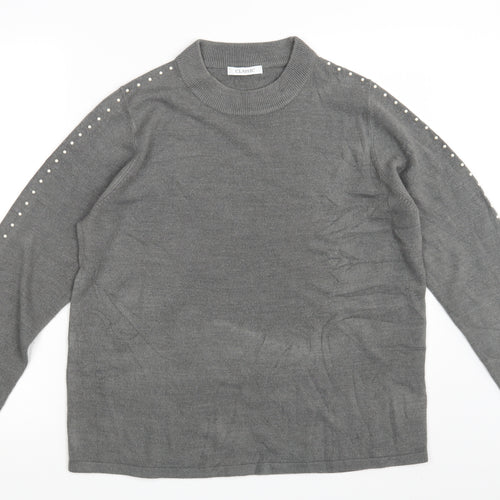 Classic Womens Grey   Pullover Sweatshirt Size 16