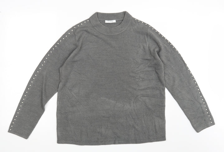 Classic Womens Grey   Pullover Sweatshirt Size 16