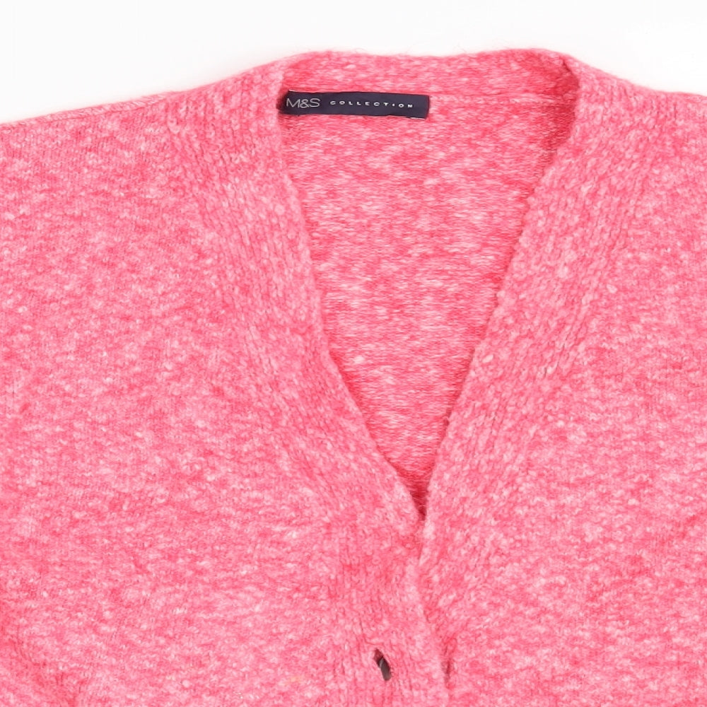 M&S Womens Pink   Cardigan Jumper Size L