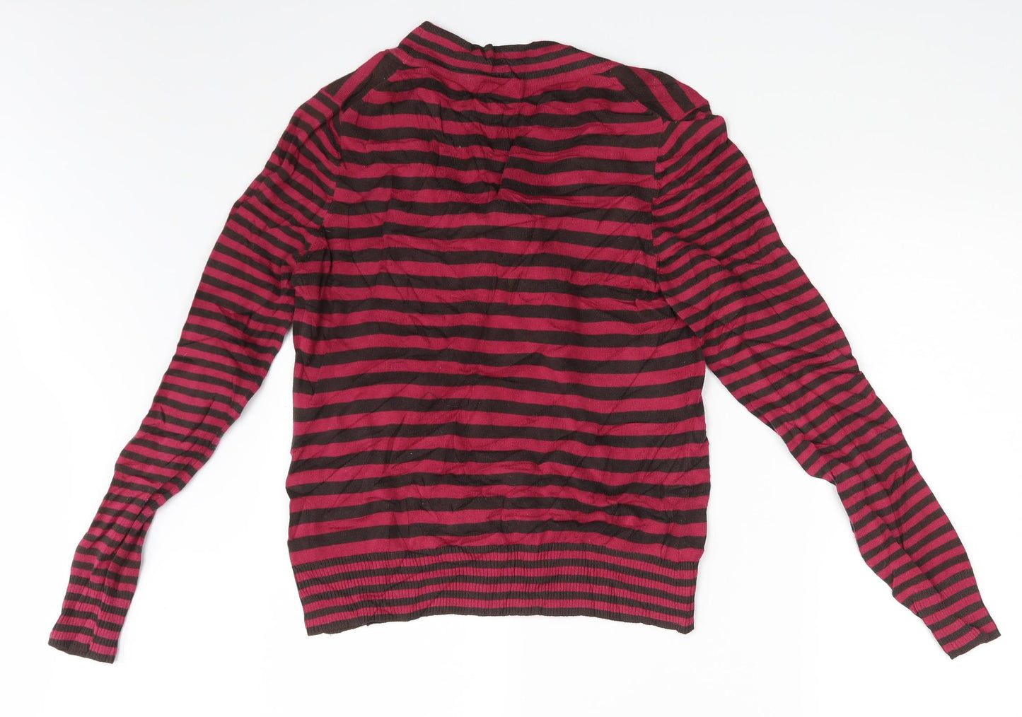 Jackpot Womens Multicoloured Striped  Pullover Sweatshirt Size M