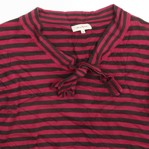 Jackpot Womens Multicoloured Striped  Pullover Sweatshirt Size M