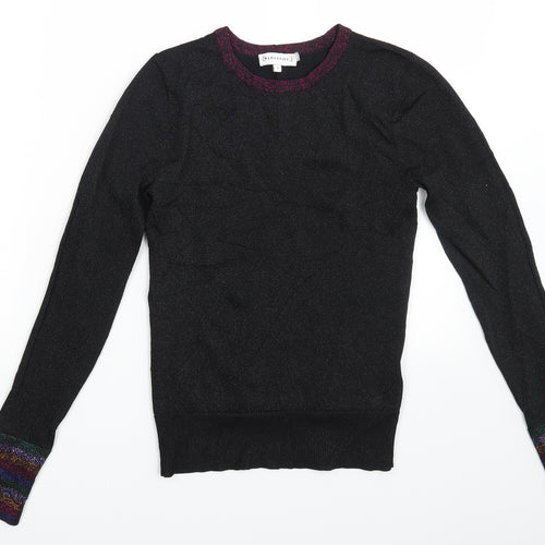 Warehouose Womens Black   Pullover Sweatshirt Size 8
