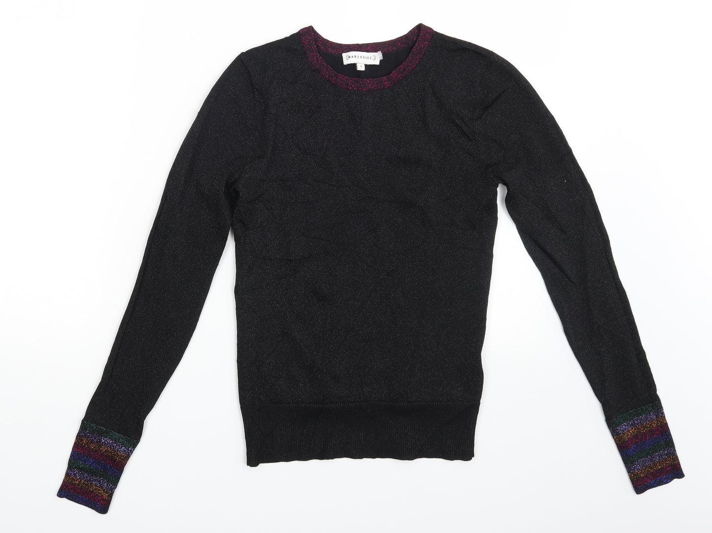 Warehouose Womens Black   Pullover Sweatshirt Size 8