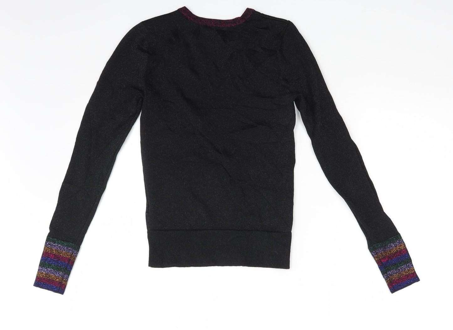 Warehouose Womens Black   Pullover Sweatshirt Size 8