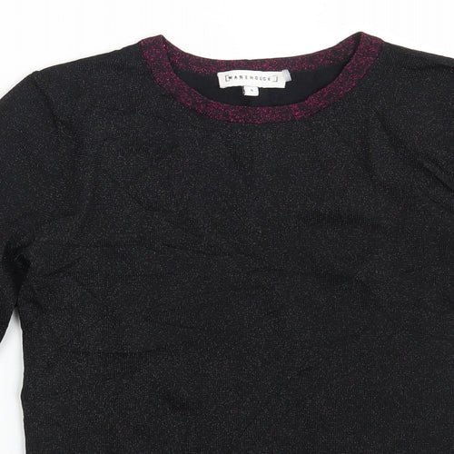 Warehouose Womens Black   Pullover Sweatshirt Size 8