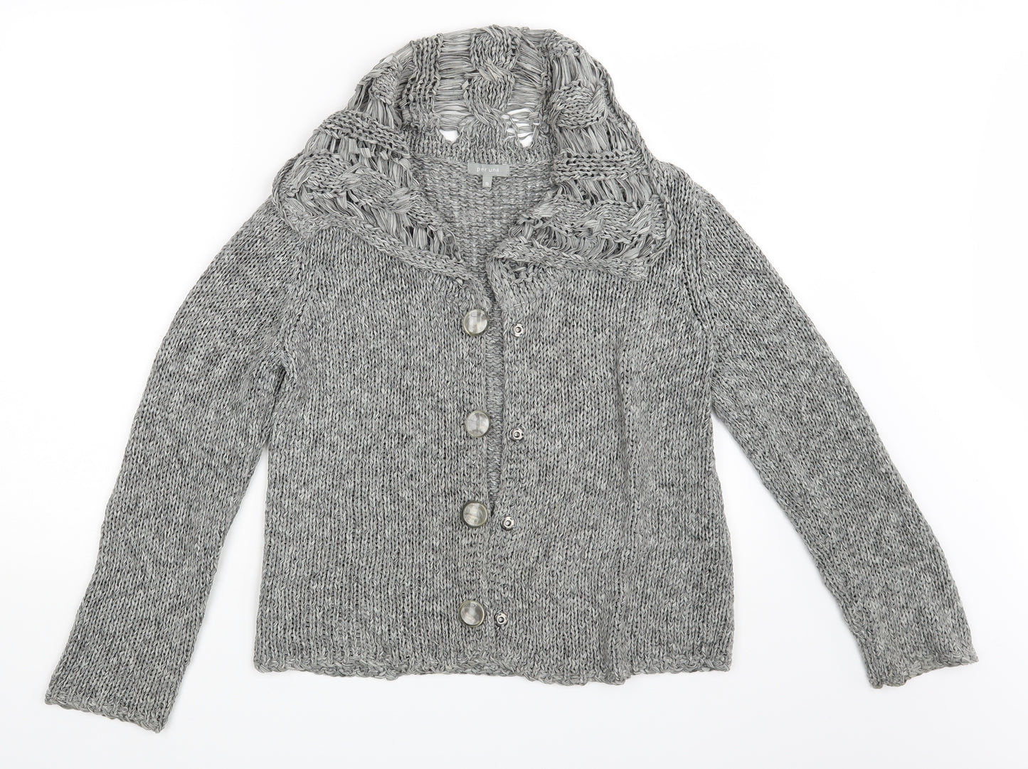 Per Una Womens Grey   Cardigan Jumper Size M