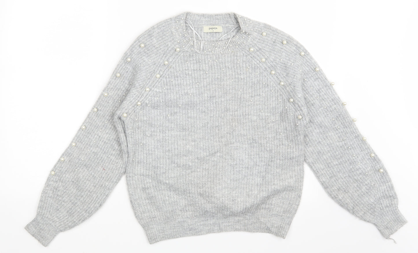 Papaya Womens Grey   Pullover Jumper Size S