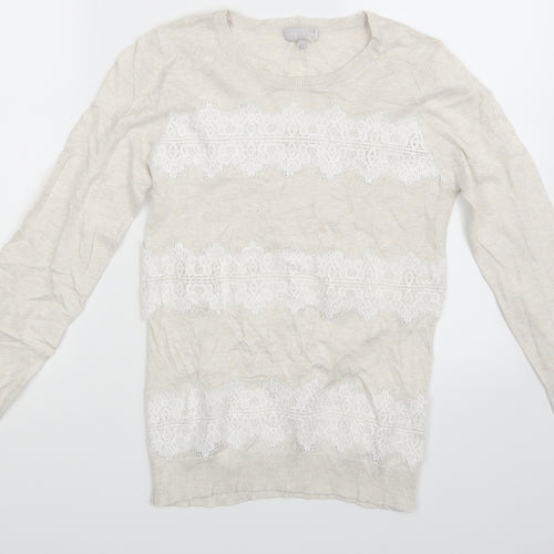 Red Herring Womens Ivory   Pullover Sweatshirt Size 8
