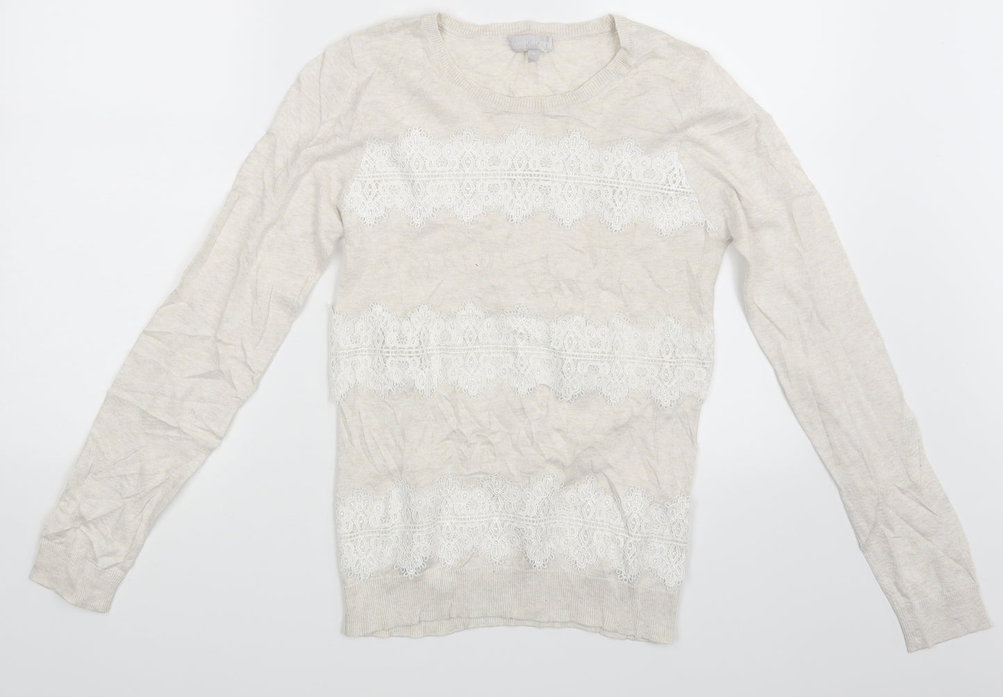 Red Herring Womens Ivory   Pullover Sweatshirt Size 8