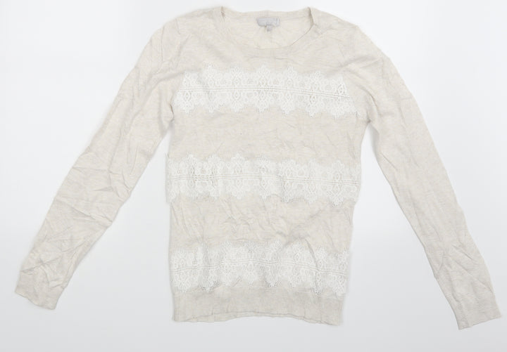Red Herring Womens Ivory   Pullover Sweatshirt Size 8