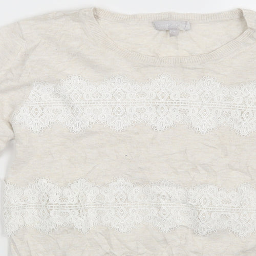 Red Herring Womens Ivory   Pullover Sweatshirt Size 8
