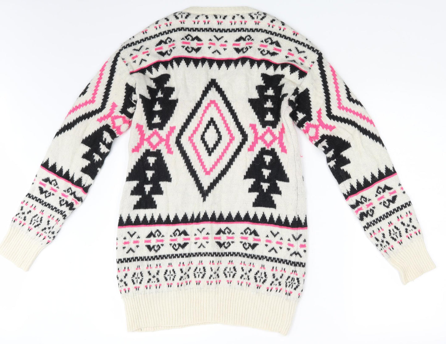 Sisley Womens Multicoloured Argyle/Diamond  Pullover Jumper Size M